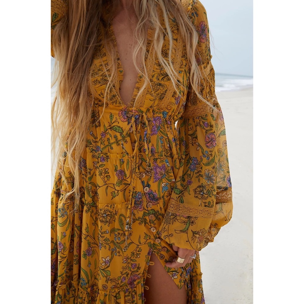 Free People Cassis Printed Chiffon Dress - Picture 4 of 10